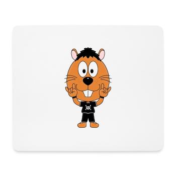 BIBER - OTTER - FESTIVAL - MUSIK - METAL - ROCK - Mousepad (Querformat) - Weiß - Vorne