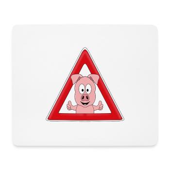ACHTUNG SCHWEIN - SAU - TIER - TIERISCH - Mousepad (Querformat) - Weiß - Vorne