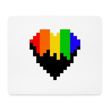 Pixel Art cœur coloré - Tapis de souris (format paysage) - blanc - Devant