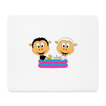 SCHAFE - POOL - TIERE - KIND - BABY - Mousepad (Querformat) - Weiß - Vorne