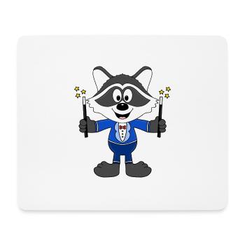 WASCHBÄR - ZAUBERER - TIER - KIND - BABY - Mousepad (Querformat) - Weiß - Vorne