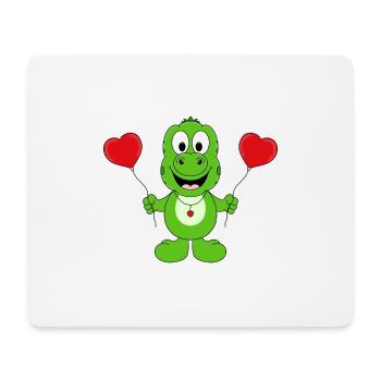 DINO - DINOSAURIER - LIEBE - TIER - KIND - BABY - Mousepad (Querformat) - Weiß - Vorne