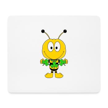BIENE - KLEE - KLEEBLÄTTER - TIER - KIND - BABY - Mousepad (Querformat) - Weiß - Vorne