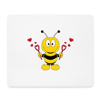 BIENE - LIEBE - SEIFENBLASEN - TIER - KIND - BABY - Mousepad (Querformat) - Weiß - Vorne