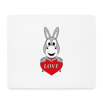 ESEL - HERZ - LIEBE - LOVE - TIER - KIND - BABY - Mousepad (Querformat) - Weiß - Vorne