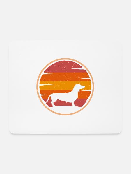 Dachshund retro dog owner dachshund mom dog - Mouse Pad (horizontal) - white