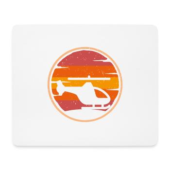 Helicopter retro Helix Vintage Helicopter - Mouse Pad (horizontal) - white - Front