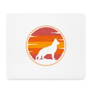 Shepherd Dog retro vintage Dog Owner Dog - Mouse Pad (horizontal) - white - Front