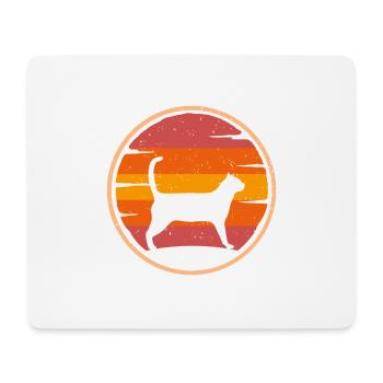 cat retro cat owner cat mom cat dad - Mouse Pad (horizontal) - white - Front