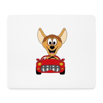 HYÄNE - AUTO - TIER - KIND - BABY - Mousepad (Querformat) - Weiß - Vorne