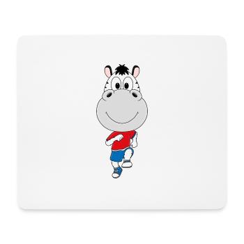 ZEBRA - LAUFEN - JOGGEN - MARATHON - SPORT - TIER - Mousepad (Querformat) - Weiß - Vorne