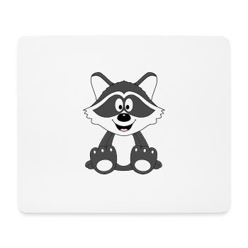 WASCHBÄR - TIER - KIND - BABY - Mousepad (Querformat) - Weiß - Vorne
