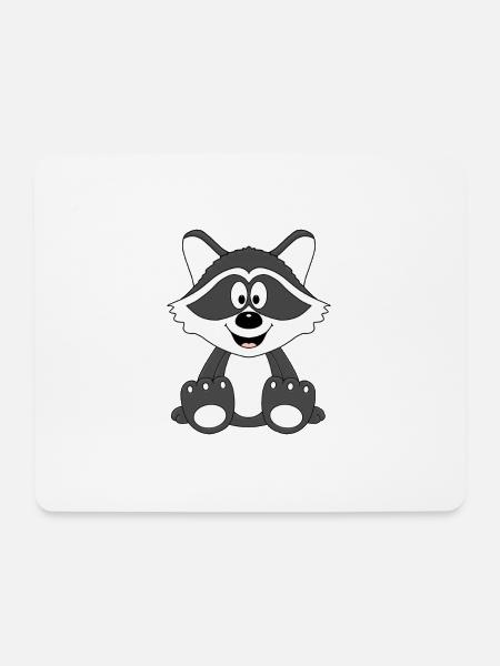 WASCHBÄR - TIER - KIND - BABY - Mousepad (Querformat) - Weiß