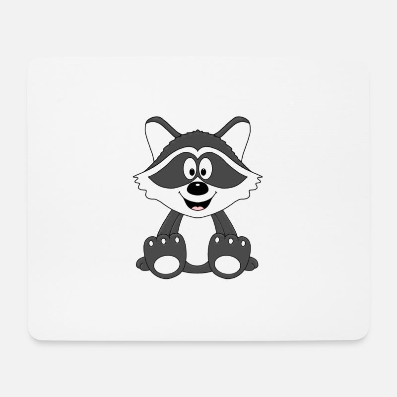 WASCHBÄR - TIER - KIND - BABY - Mousepad (Querformat) - Weiß