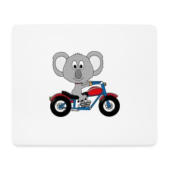 KOALA - MOTORRAD - BIKER - MOTORSPORT - TIER - Mousepad (Querformat) - Weiß - Vorne