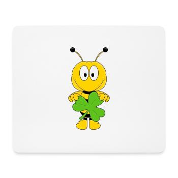 BIENE - KLEE - KLEEBLATT - TIER - KIND - BABY - Mousepad (Querformat) - Weiß - Vorne