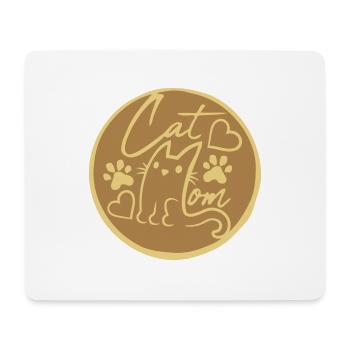 Round logo Cat Mom - Mouse Pad (horizontal) - white - Front