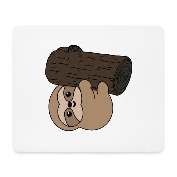 Faultier - Mousepad (Querformat) - Weiß - Vorne