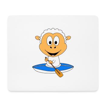 SCHAF - KANU - KAJAK - WASSERSPORT - BOOT - SCHIFF - Mousepad (Querformat) - Weiß - Vorne