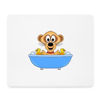 ERDMÄNNCHEN - BADEWANNE - BADEENTEN - BADEN - Mousepad (Querformat) - Weiß - Vorne