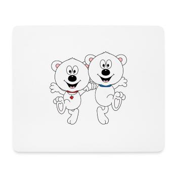 EISBÄREN - TANZEN - LIEBE - TANZPAAR - TIERE - Mousepad (Querformat) - Weiß - Vorne