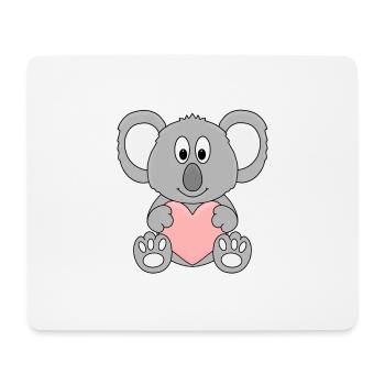 KOALA - HERZ - LIEBE - LOVE - TIER - KIND - BABY - Mousepad (Querformat) - Weiß - Vorne