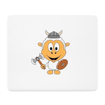SCHAF - WIKINGER - SEEMANN - MEER - TIER - Mousepad (Querformat) - Weiß - Vorne