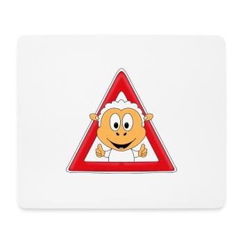 ACHTUNG SCHAF - SCHÄFER - HIRTE - TIER - TIERISCH - Mousepad (Querformat) - Weiß - Vorne