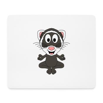 YOGA - PILATES - FRETTCHEN - TIER - TIERISCH - FUN - Mousepad (Querformat) - Weiß - Vorne