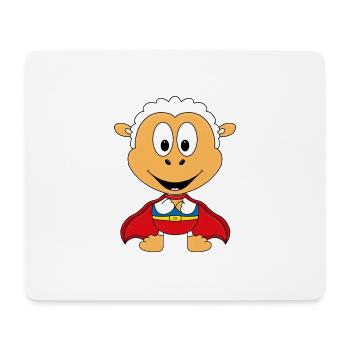 SUPERHELD - SCHAF - TIER - KIND - BABY - FUN - Mousepad (Querformat) - Weiß - Vorne