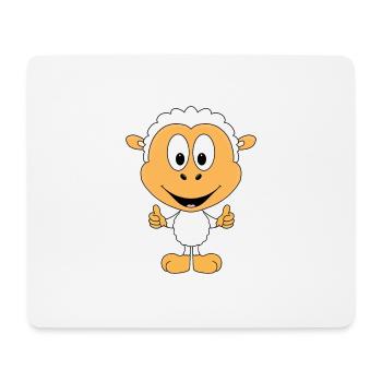 SCHAF - TIER - KIND - BABY - TIERISCH - FUN - Mousepad (Querformat) - Weiß - Vorne