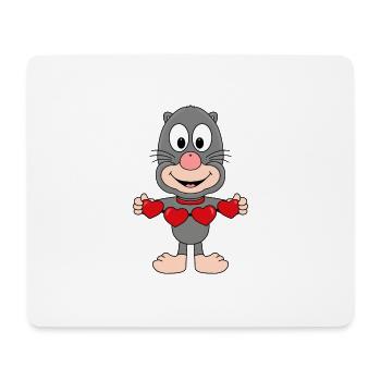 LIEBE - LOVE - MAULWURF - TIER - KIND - BABY - Mousepad (Querformat) - Weiß - Vorne