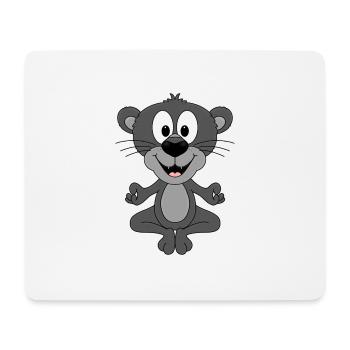 PANTHER - YOGA - PILATES - TIER - TIERISCH - FUN - Mousepad (Querformat) - Weiß - Vorne
