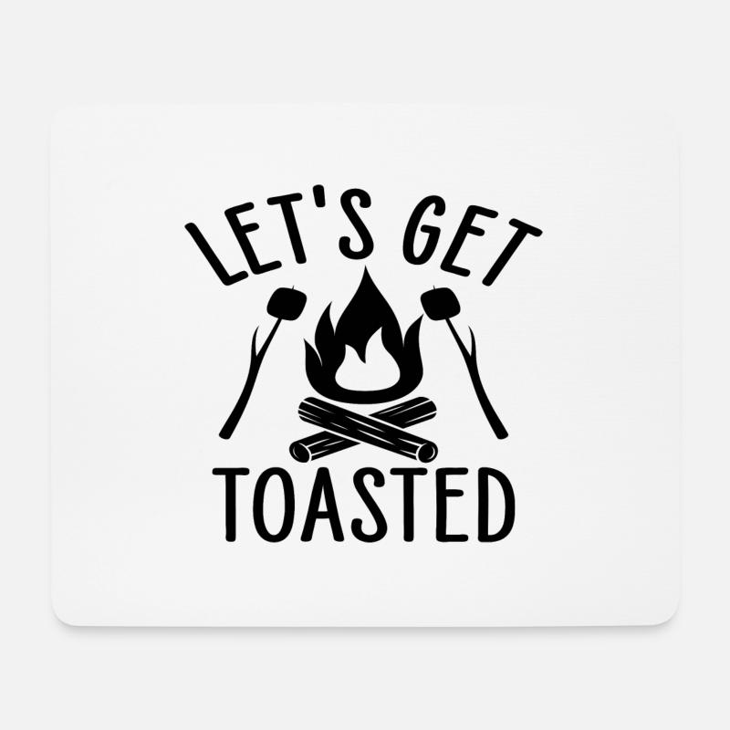 Let´s Get Toasted - Mousepad (Querformat) - Weiß