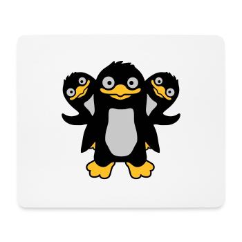 3 lustige Pinguin Freunde - Mousepad (Querformat) - Weiß - Vorne