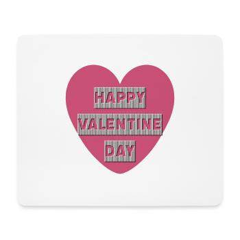 Happy valentine day - Mousepad (Querformat) - Weiß - Vorne