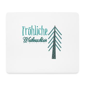 Fröhliche Weihnachten - Mousepad (Querformat) - Weiß - Vorne