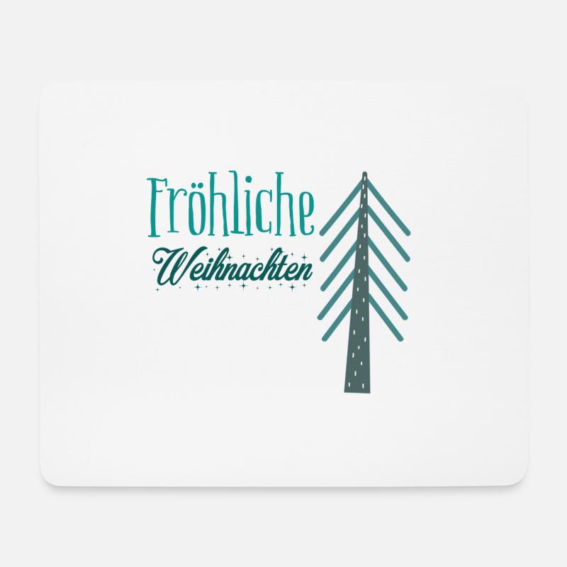 Fröhliche Weihnachten - Mousepad (Querformat) - Weiß