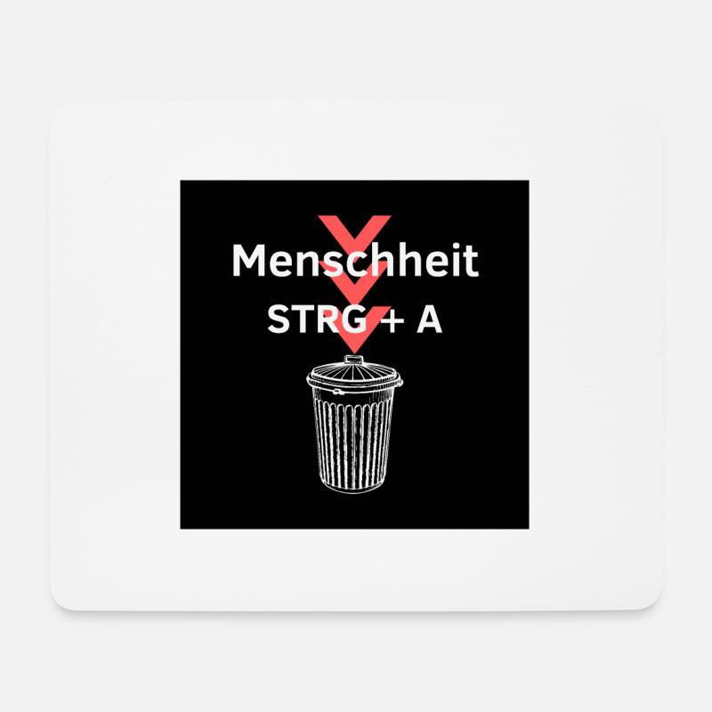 Zukunft der Menschheit - Mousepad (Querformat) - Weiß