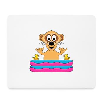 ERDMÄNNCHEN - POOL - SHAKA - SOMMER - TIERISCH - Mousepad (Querformat) - Weiß - Vorne