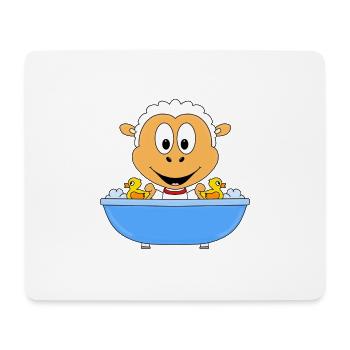 SCHAF - BADEWANNE - BADEN - BADEENTEN - WASCHEN - Mousepad (Querformat) - Weiß - Vorne