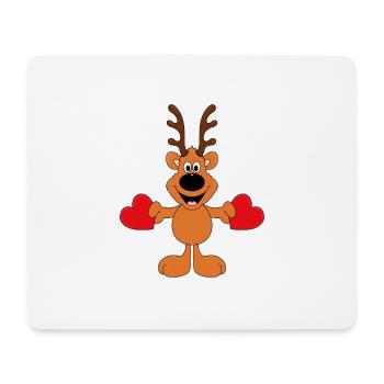 REH - TIER - LIEBE - LOVE - TIERLIEB - VERLIEBT - Mousepad (Querformat) - Weiß - Vorne
