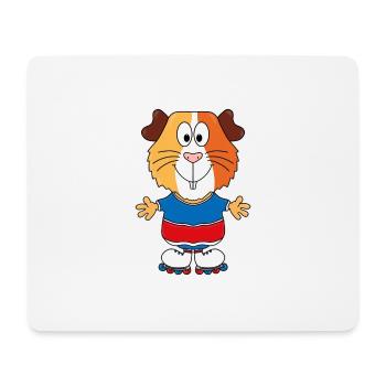 MEERSCHWEINCHEN - INLINER - INLINE SKATES - SPORT - Mousepad (Querformat) - Weiß - Vorne