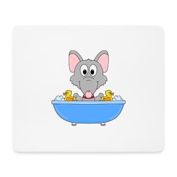 WASSERRATTE - RATTE - BADEWANNE - TIERISCH - Mousepad (Querformat) - Weiß - Vorne