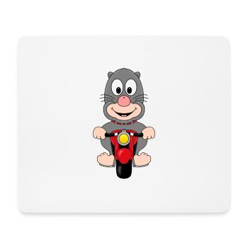 MAULWURF - MOTORRAD - MOTORRADFAHRER - BIKER - Mousepad (Querformat) - Weiß - Vorne