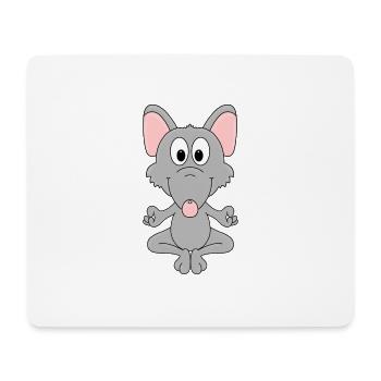 RATTE - YOGA - PILATES - TIER - TIERISCH - FUN - Mousepad (Querformat) - Weiß - Vorne