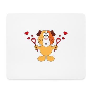 MEERSCHWEINCHEN - SEIFENBLASEN - LIEBE - VERLIEBT - Mousepad (Querformat) - Weiß - Vorne