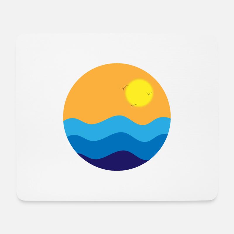 SEA AND SUN - Mouse Pad (horizontal) - white
