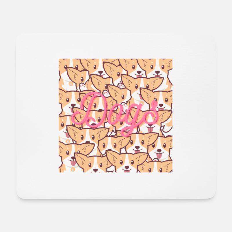 Dogs - Mousepad (Querformat) - Weiß