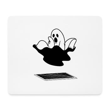 Gespenst | Luftzug | ups | lustig - Mousepad (Querformat) - Weiß - Vorne
